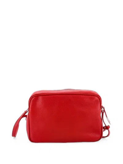 Pre-owned Saint Laurent Lou Camera Bag Leather Small Crossbody Bag In Red