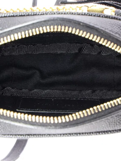 Pre-owned Saint Laurent Lou Camera Bag Matelasse Chevron Leather Baby Crossbody Bag In Black