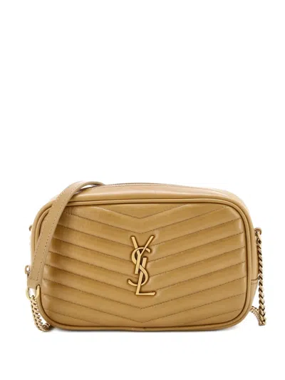 Pre-owned Saint Laurent Lou Camera Bag Matelasse Chevron Leather Mini Crossbody Bag