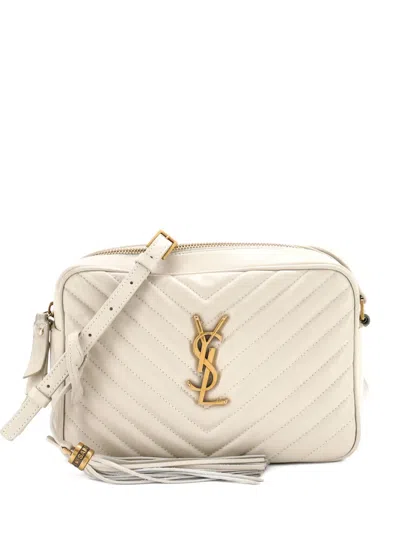 Pre-owned Saint Laurent Lou Camera Bag Matelasse Chevron Leather Small Crossbody Bag