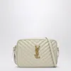 Saint Laurent Lou Cream Quilted Camera Bag In White