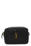 Saint Laurent Quilted Leather Lou Shoulder Bag In Black