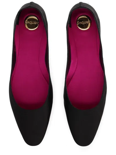 Saint Laurent Lou Flat In Black