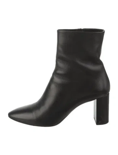 Pre-owned Saint Laurent Lou Leather Boots In Black