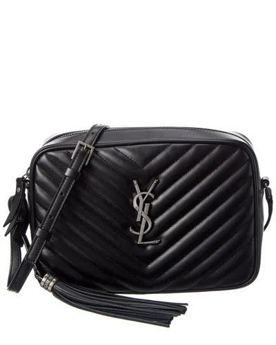 Saint Laurent Lou Leather Camera Bag In Black