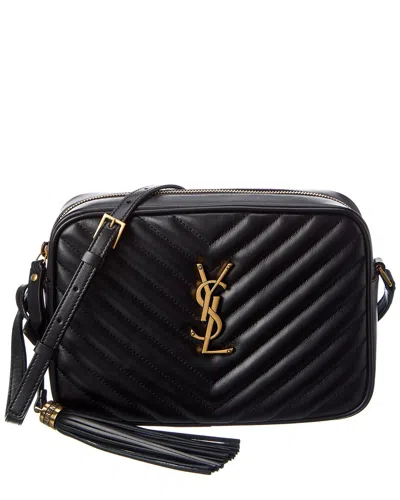 Saint Laurent Lou Leather Camera Bag In Black