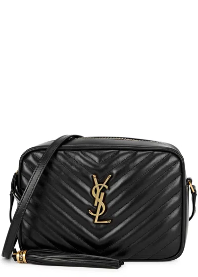 Saint Laurent Lou Leather Cross-body Bag In Black
