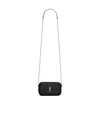Saint Laurent Mini Lou Black Calfskin Leather Crossbody Handbag For Women Ss24 In Black