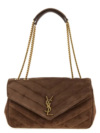 Saint Laurent Lou Lou M Crossbody Bag In Brown