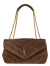 Saint Laurent Lou Lou M Shoulder Bags Brown In Brown