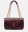 Saint Laurent Lou Lou Medium Leather Shoulder Bag In Burgundy