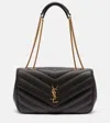 Saint Laurent Lou Lou Medium Leather Shoulder Bag In Gray