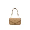 Saint Laurent Lou Lou Medium Shoulder Bag In Sand