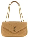 Saint Laurent Medium Loulou Quilted Leather Crossbody Bag In Nude