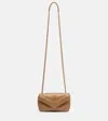 Saint Laurent Lou Lou Mini Leather Crossbody Bag In Brown