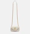 Saint Laurent Lou Lou Mini Leather Crossbody Bag In White