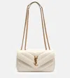 Saint Laurent Lou Lou Small Leather Shoulder Bag In White