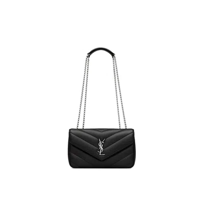 Saint Laurent Lou Lou Small Quilted Bag In Black