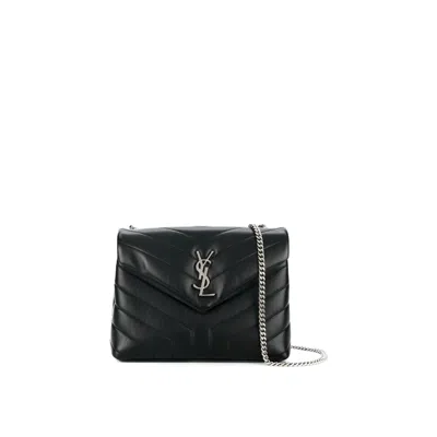 Saint Laurent Lou Lou Small Shoulder Bag In Black