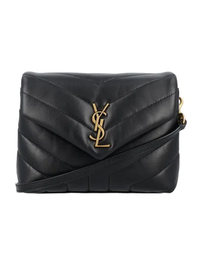 Saint Laurent Lou Lou Toy Bag In Calf Leather In Nero