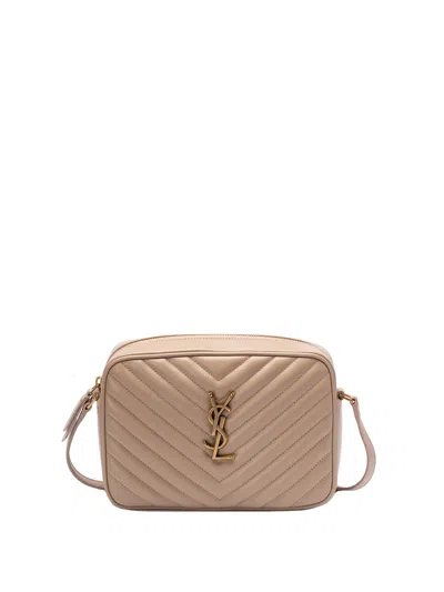 Saint Laurent `lou` Messenger Bag In Beige