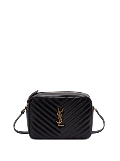 Saint Laurent `lou` Messenger Bag In Black  