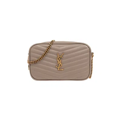 Pre-owned Saint Laurent Lou Mini Bag 'greyish Brown'
