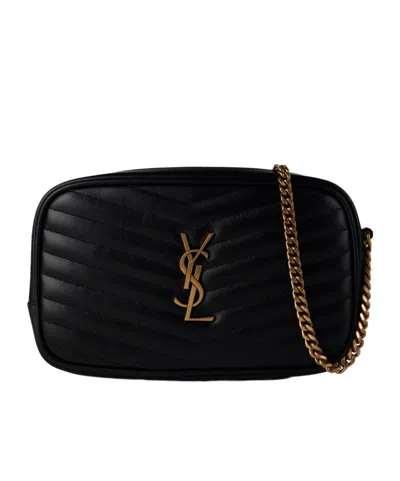 Saint Laurent Lou Mini Shoulder Bag In Purple