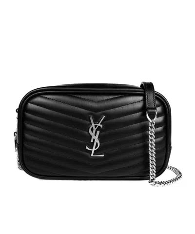 Saint Laurent Lou Mini Shoulder Bag In Purple