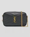 Saint Laurent Lou Mini Ysl Camera Bag In Smooth Quilted Leather In Black