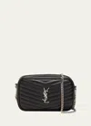 Saint Laurent Lou Mini Ysl Camera Bag In Smooth Quilted Leather In Black