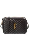 Saint Laurent Lou Monogram Leather Camera Bag In Black