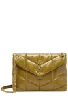 Saint Laurent Lou Puffer Leather Shoulder Bag In Camel