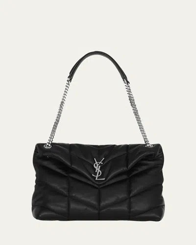 SAINT LAURENT LOU PUFFER MEDIUM YSL SHOULDER BAG IN QUILTED LEATHER