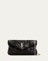 Saint Laurent Lou Puffer Small Ysl Shoulder Bag In Quilted Leather In Black