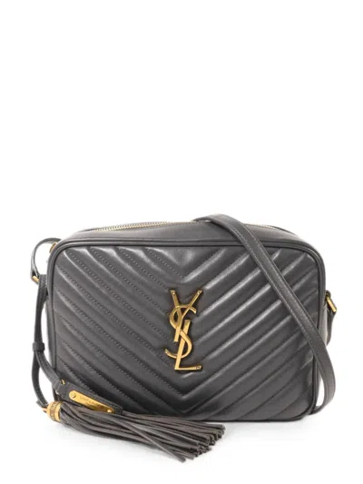 Pre-owned Saint Laurent Lou Quilted Camera Bag In Gray