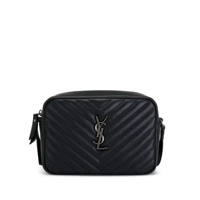 Saint Laurent Lou Quilted Crossbody Bag In White