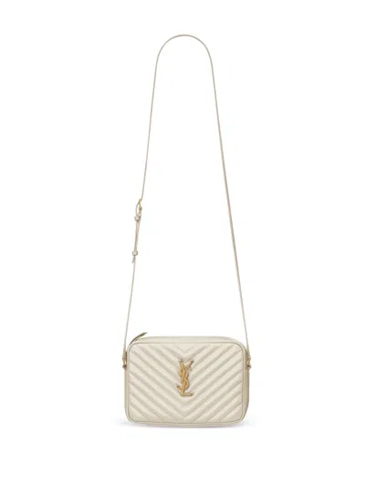 Saint Laurent Lou Quilted Crossbody Bag In Neutrals