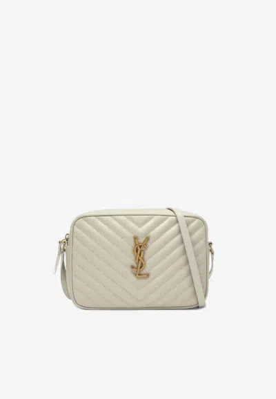 Saint Laurent Lou Quilted Leather Crossbody Bag In Neutral