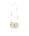 Saint Laurent Lou Quilting Camera Shoulder Bag In White