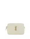 Saint Laurent Lou Zip-up Quilted Camera Bag In Sand