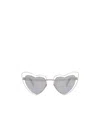 Saint Laurent Loulou Heart-shaped Sunglasses In Gray