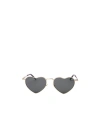 Saint Laurent Loulou Heart Sunglasses In Black
