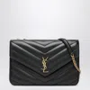 Saint Laurent Black Nappa Leather Large Loulou Shoulder Bag In Black