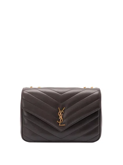 Saint Laurent `loulou` Large Bag In Brown
