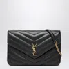 Saint Laurent Black Nappa Leather Large Loulou Shoulder Bag In Black