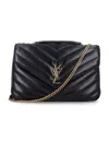 Saint Laurent Loulou Large Leather Shoulder Bag In Black
