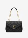 Saint Laurent Loulou Large Matelassé Bag In Black