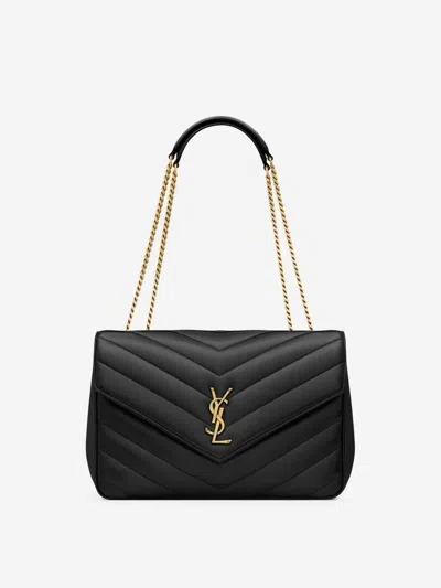 Saint Laurent Loulou Large Matelassé Bag In Black