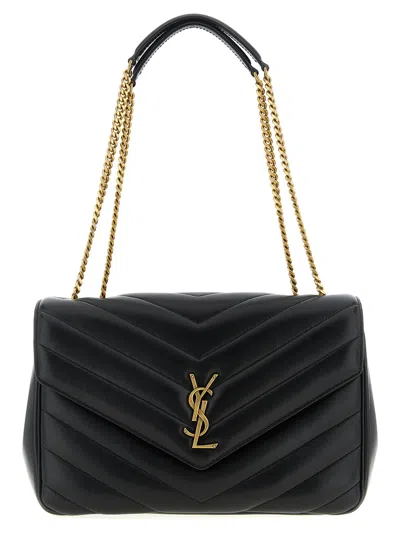 Saint Laurent 'loulou' Large Shoulder Bag In Black